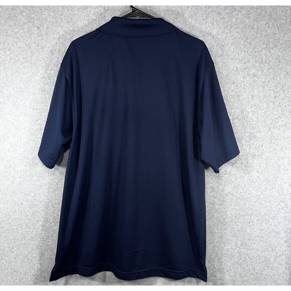 PGA Tour Polo Shirt Mens 2XL Navy Blue Tech Zone Performance Golf Diamond Print - Picture 2 of 12